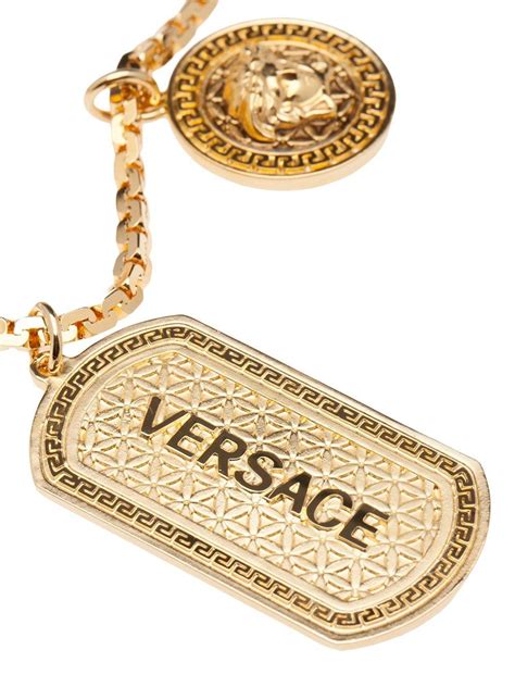 versace dog tag sale|Versace dog tag necklace.